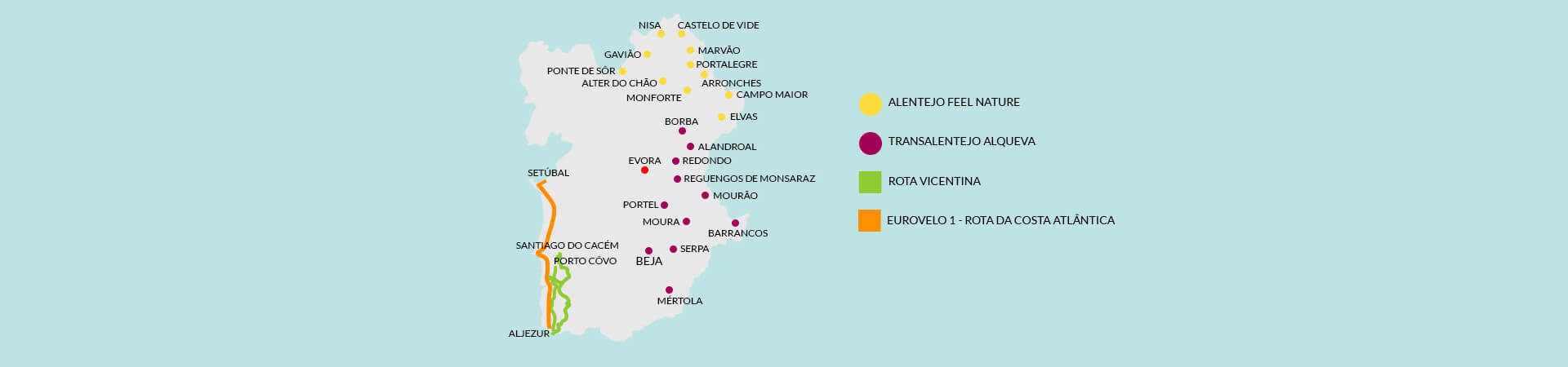 Mapa Alentejo